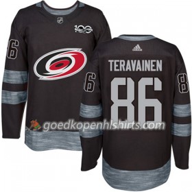 Carolina Hurricanes Teuvo Teravainen 86 1917-2017 100th Anniversary Adidas Zwart Authentic Shirt - Mannen